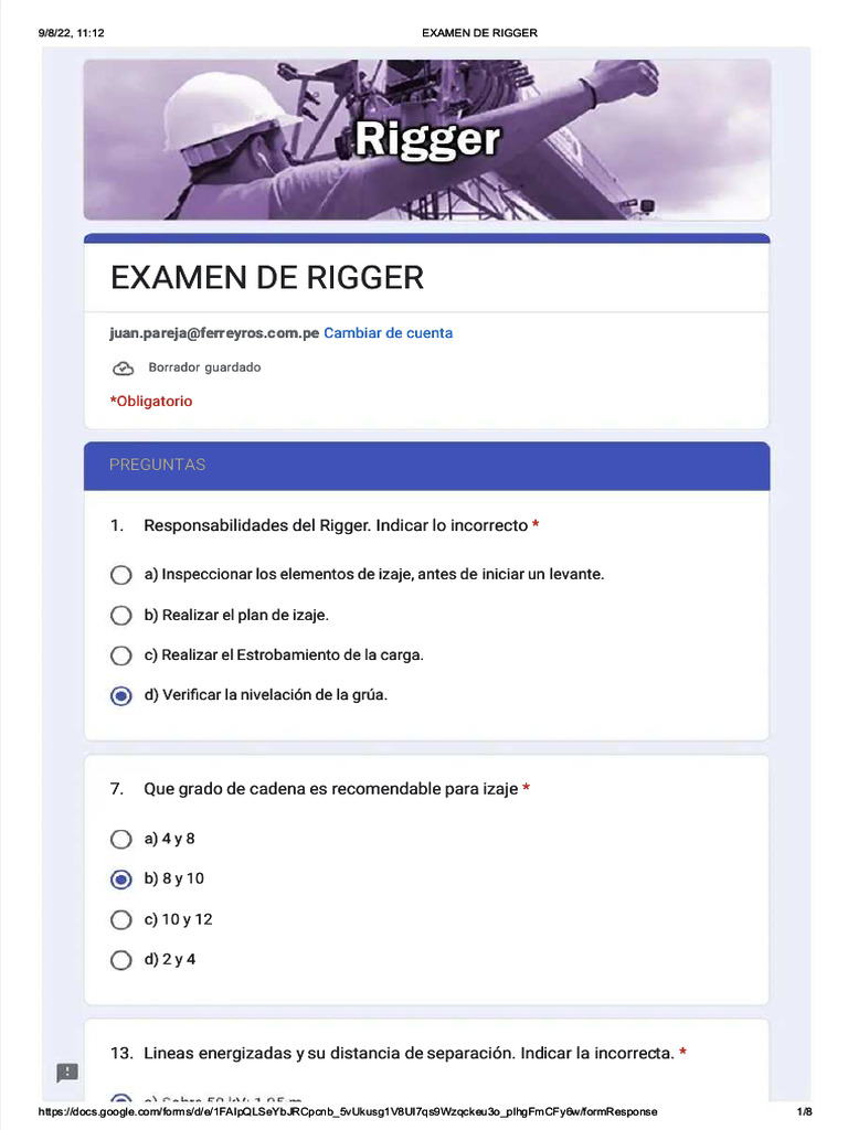 PDF Examen de Rigger Compress | PDF