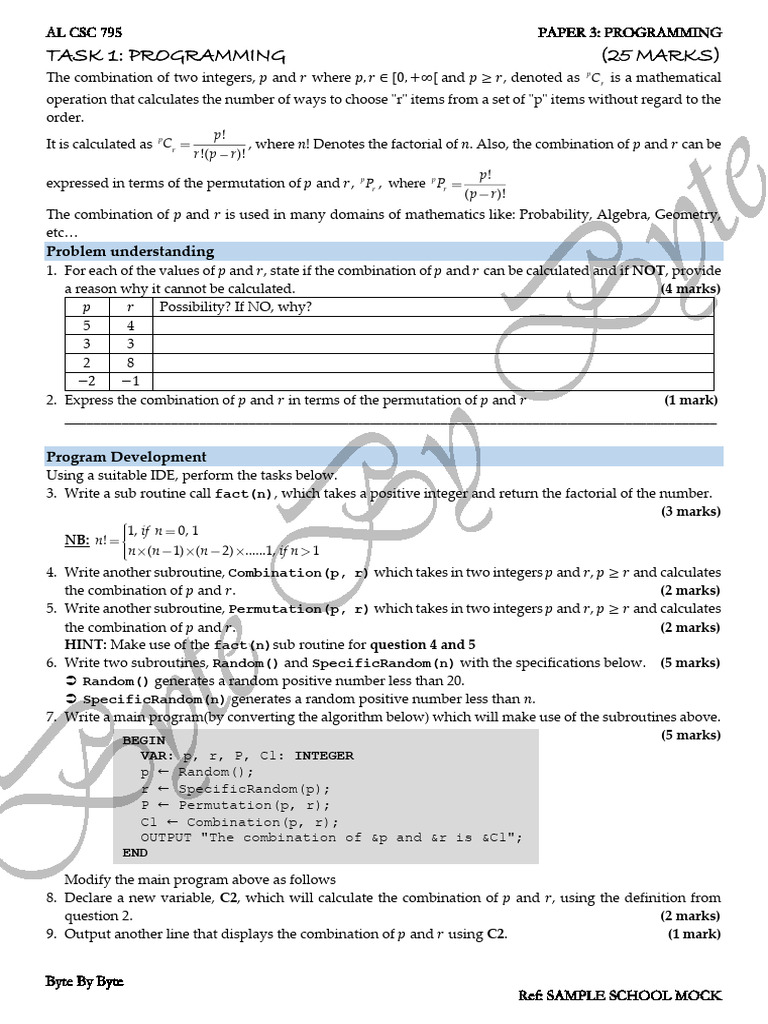 Exercise II | PDF