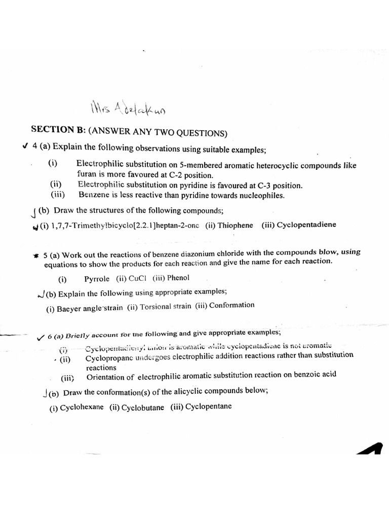 Chm 303 Sol Adelakun | PDF