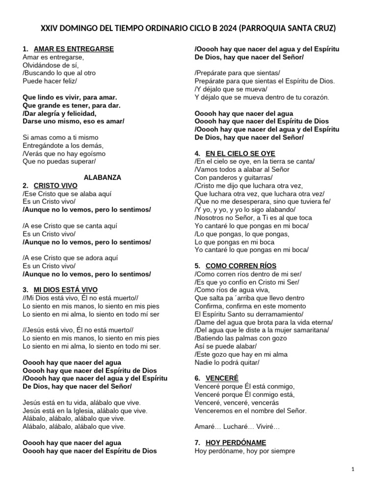 Xxiv Domingo Del Tiempo Ordinario Ciclo b 2024 | PDF | Pecado | Cristo ...
