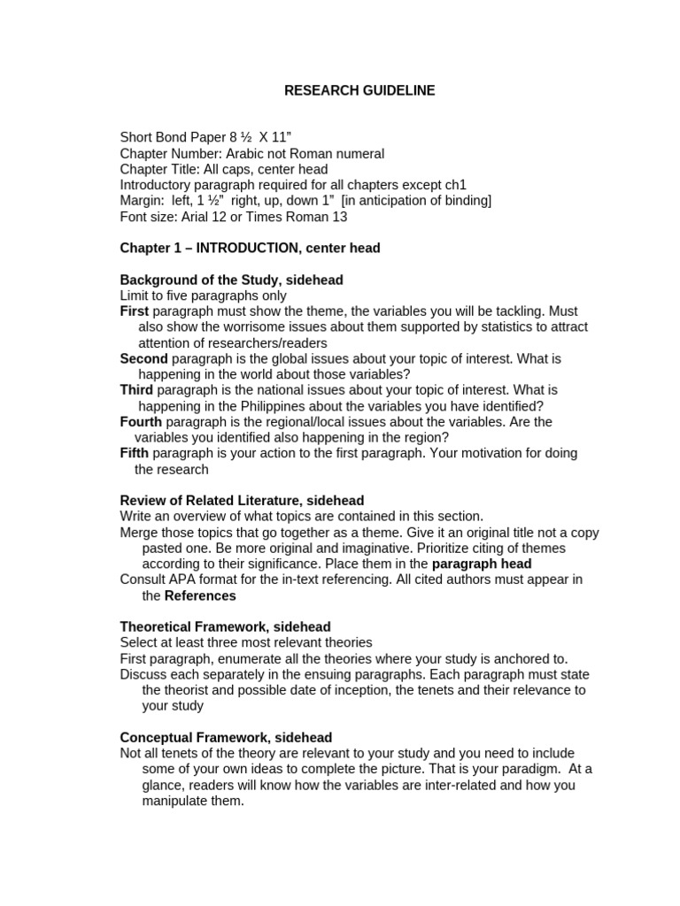 New Research Guideline Format | PDF | Methodology | Qualitative Research