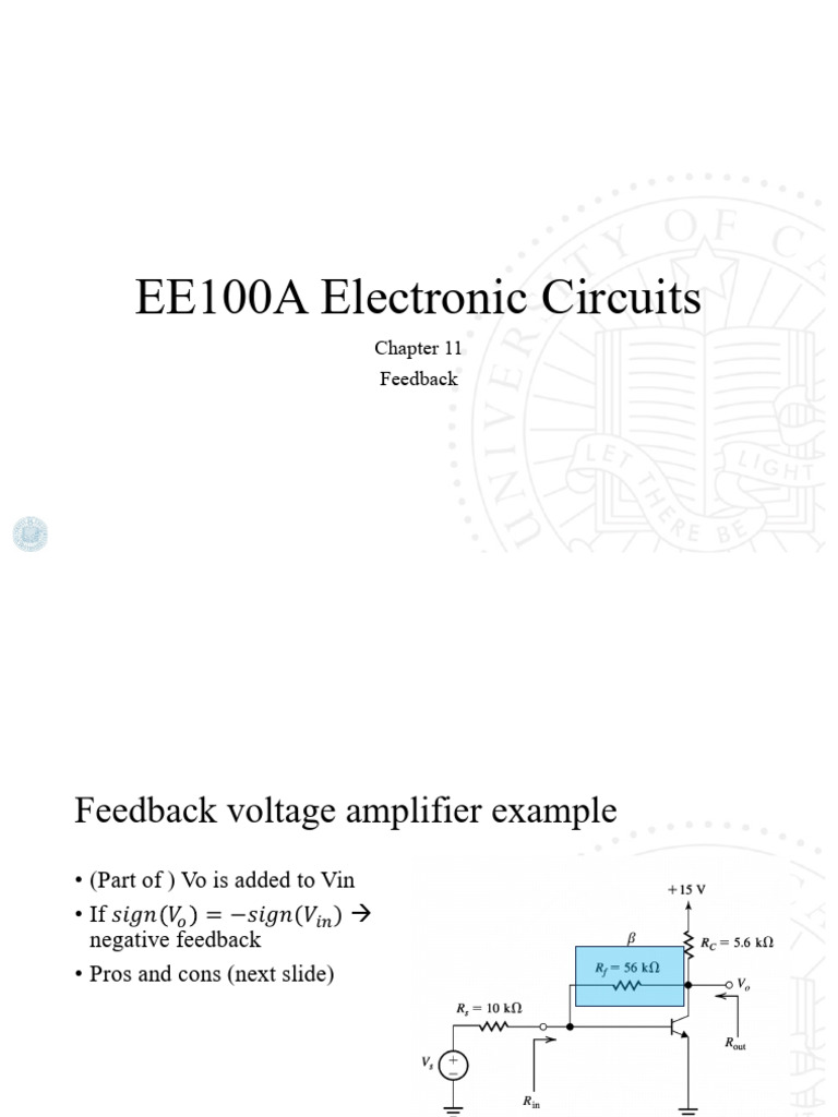 Week 8 Ch11 | PDF | Amplifier | Feedback