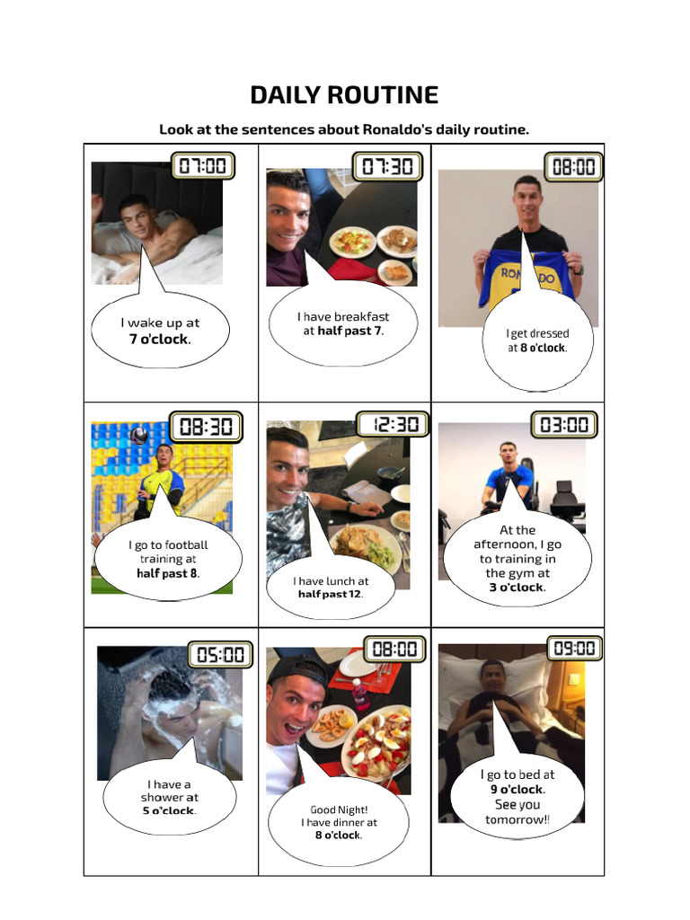 Daily Routine - Worksheet | PDF