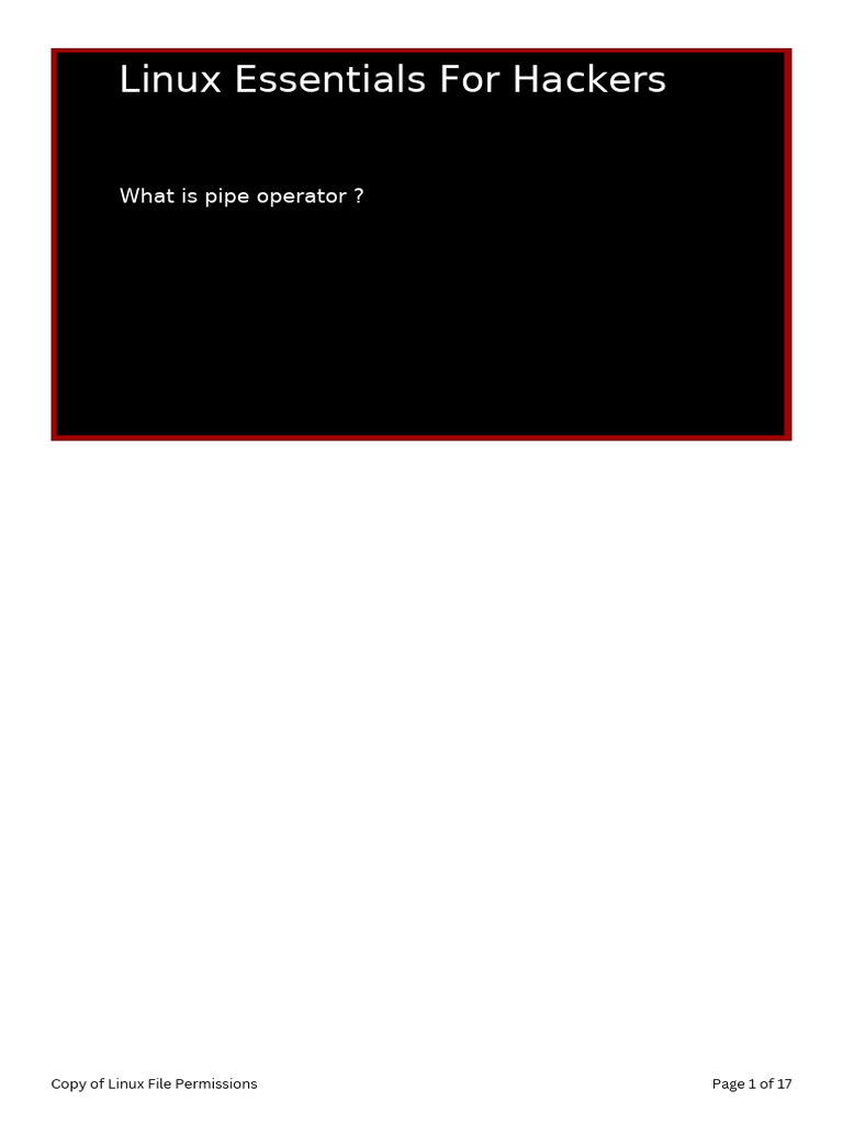 Linux File Permissions 15 | PDF