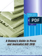 Guide to Press and Media Bill 2010
