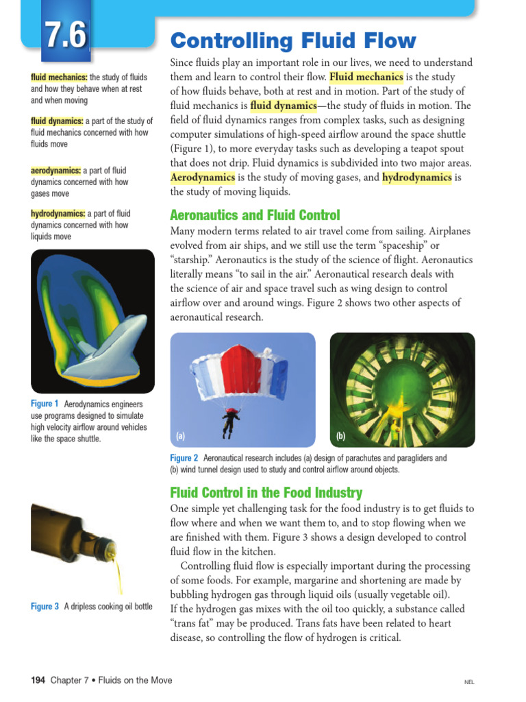 7.6 Controlling Fluid Flow | PDF | Fluid Dynamics | Aerodynamics