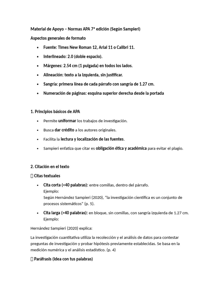Material de Apoyo-normas Apa | PDF | Estilo apa