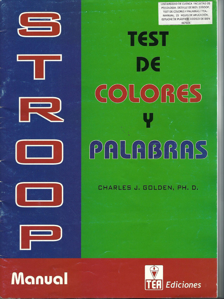 Stroop Manual | PDF