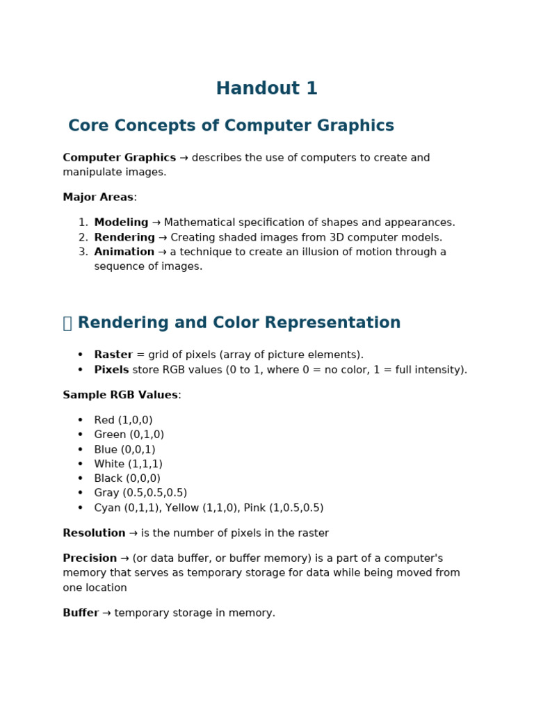 Reviewer Computer Graphics | PDF | Shader | Rendering (Computer Graphics)