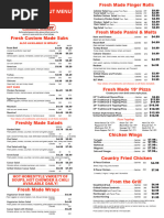 Donatos Carryout Menu | PDF | Pizza | Sausage