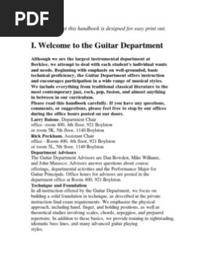 Berklee Guitar Handbook