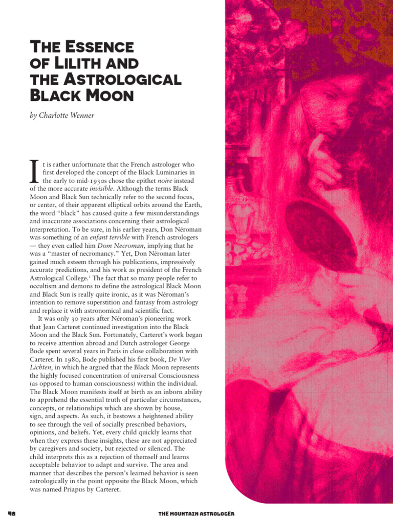 TMA The Essence of Lilith and The Astrol | PDF | Lilith | Sumer