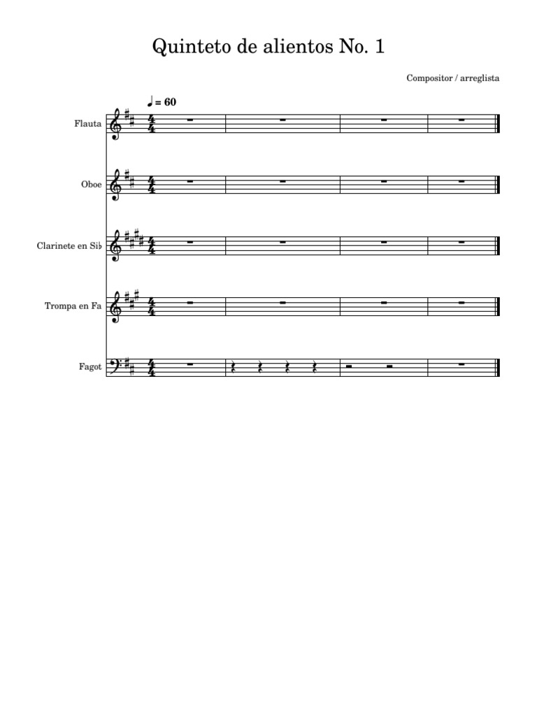 Quinteto de Alientos No 1 | PDF