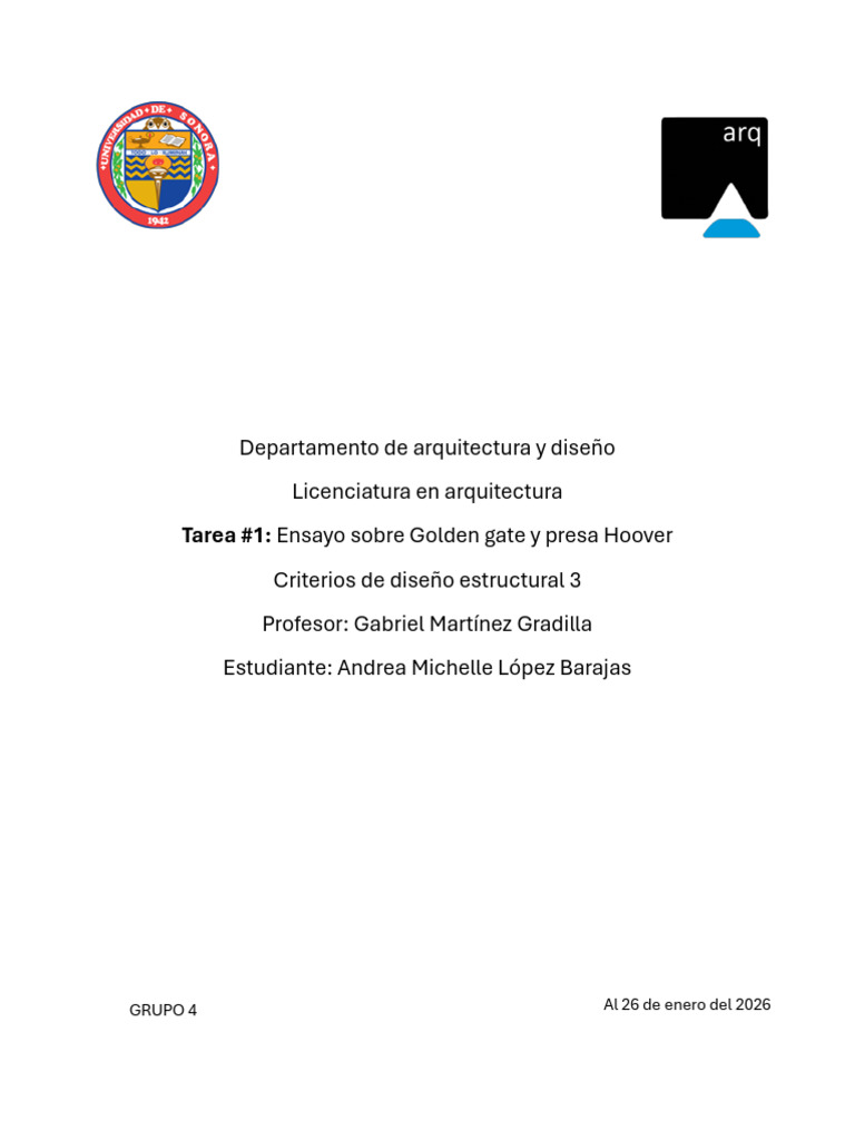 tarea 1 cde3 | PDF | Hormigón | Represa