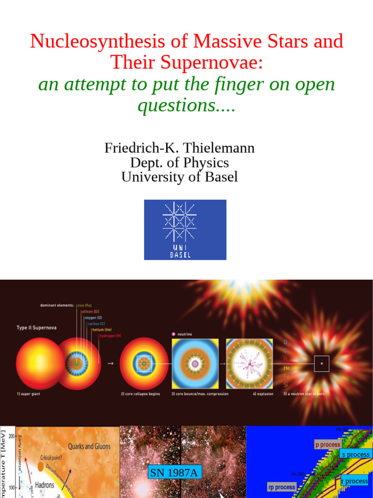 Nucleosynthesis of Massive Stars and Their Supernovae | PDF | Supernova ...