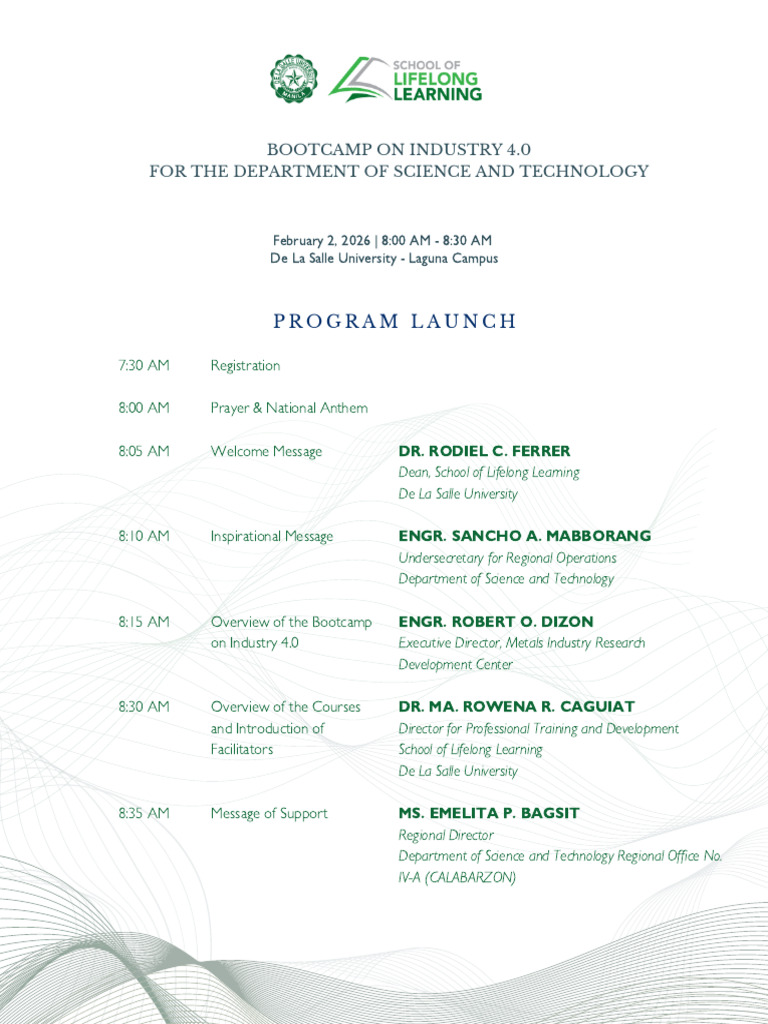 Bootcamp Industry 4.0 Program Launch | PDF