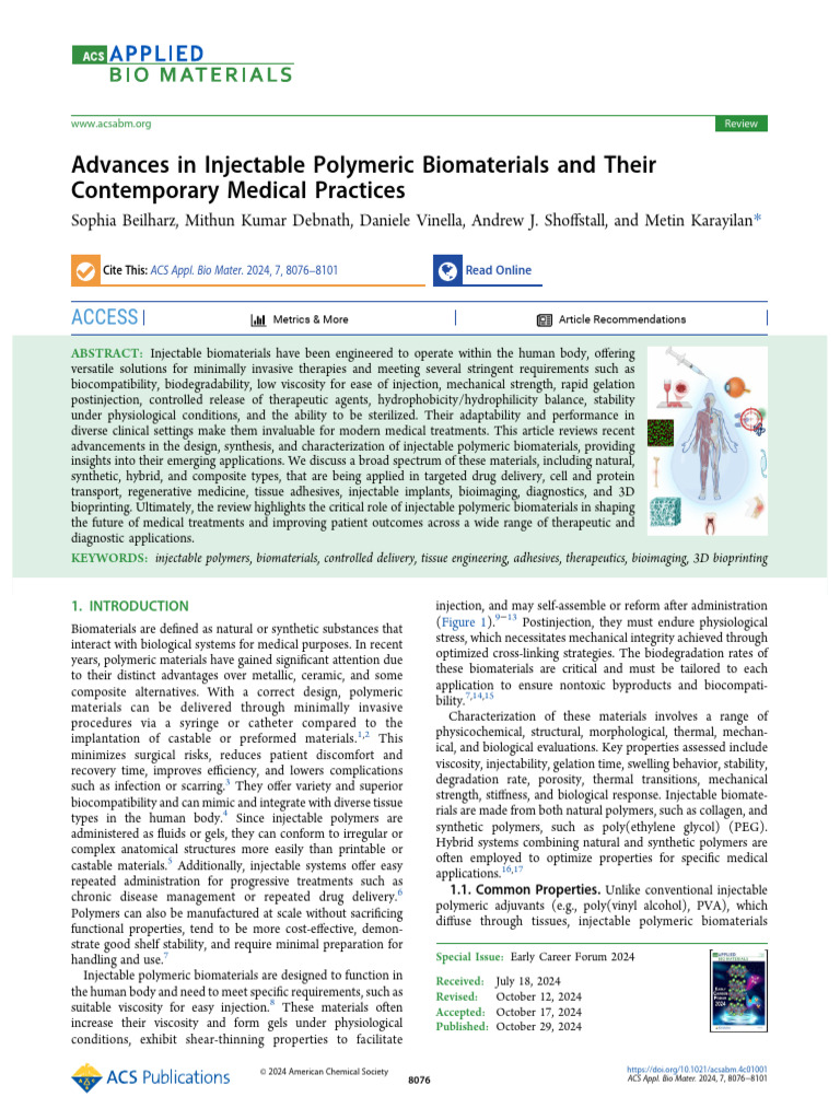 3-Advances in Injectable Polymeric Biomaterials and Their | PDF ...