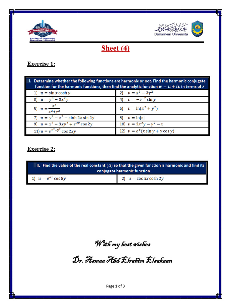 Sheet 4 - Math.5 | PDF