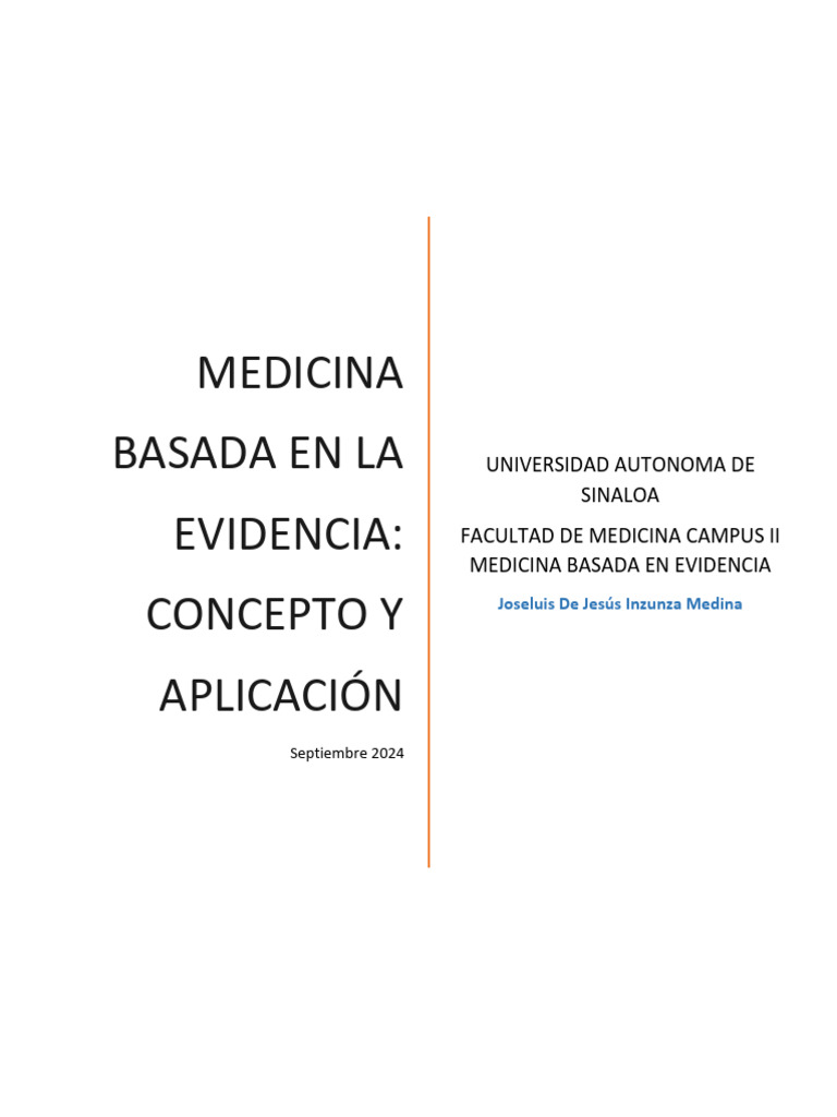 MBE Concepto y Aplicación | PDF | Evidencia basada en medicina