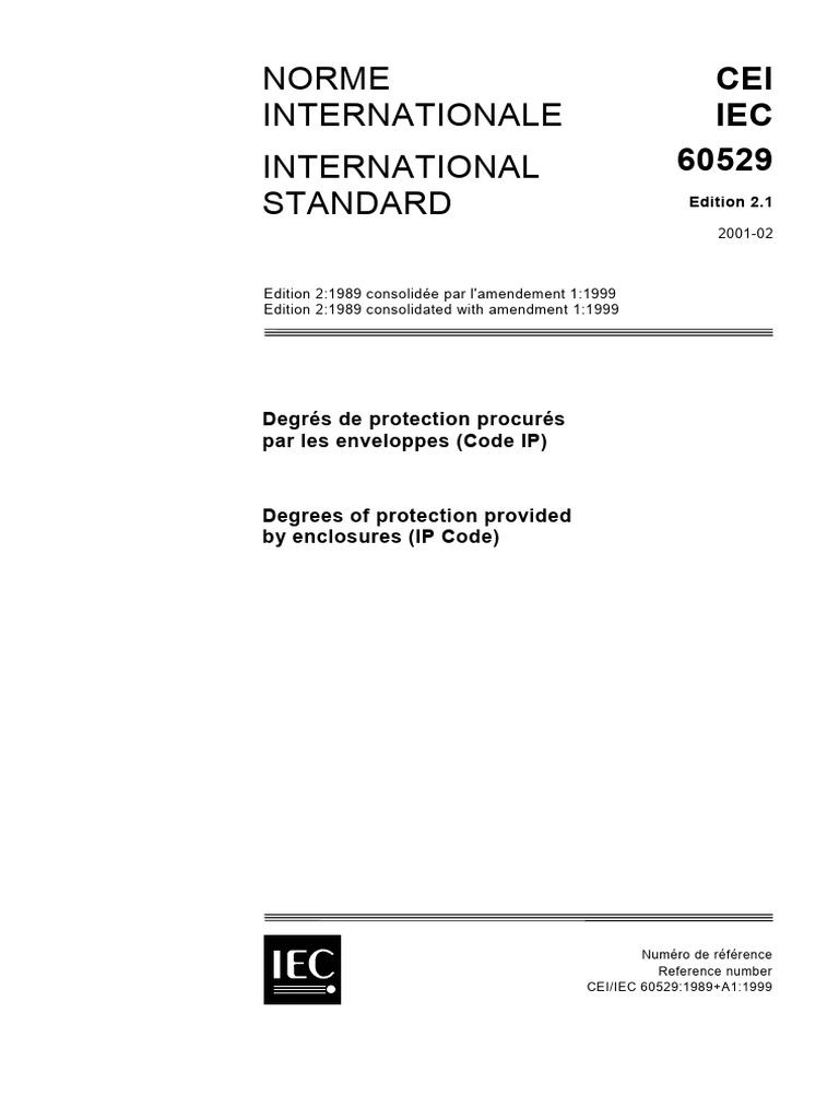 IEC 60529 IP Test Pages 1 | PDF | Commission électrotechnique ...