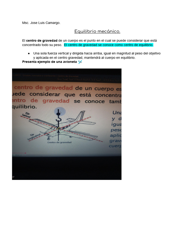 Biomecánica, Tipos de Equilibrio- Estable, Inestable e Inferente | PDF