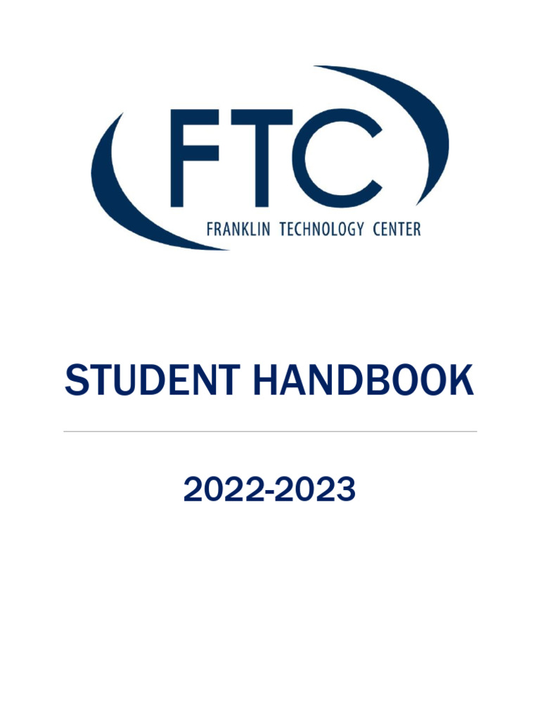 Ftc Student Handbook 2022- 2023 | PDF | Safety | Vocational Education