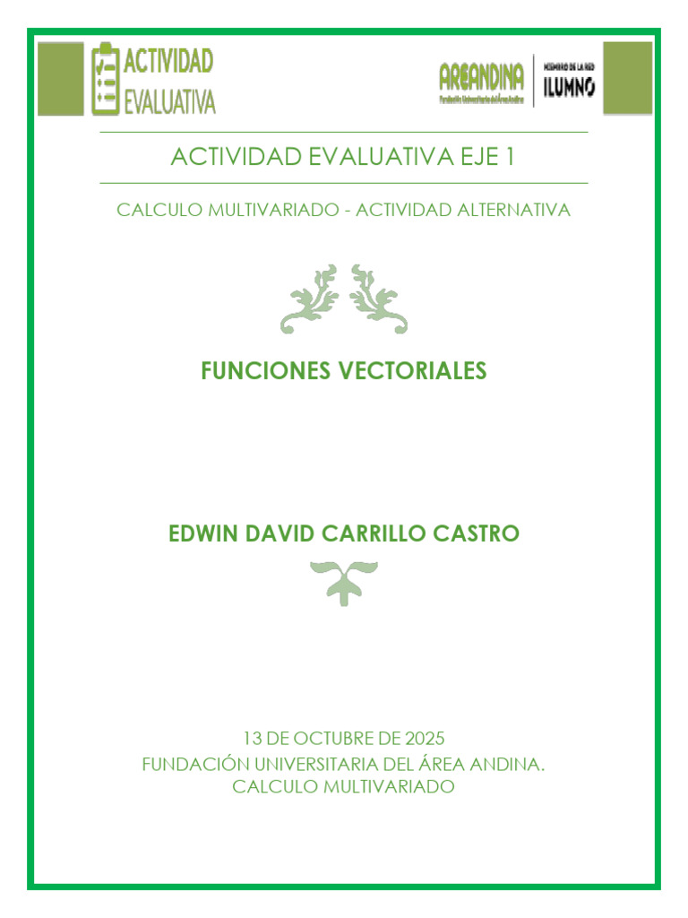 Calculo Multivariado - Edwin Carrillo | PDF | Curva | Ecuaciones
