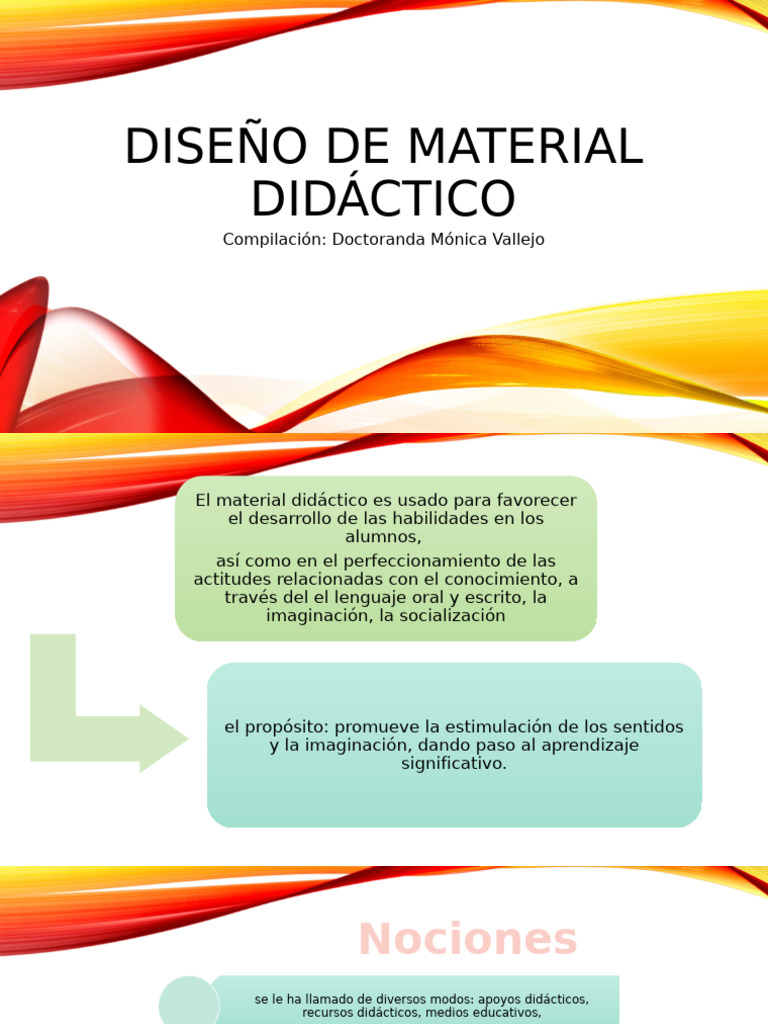 Diseño de Material Didáctico | PDF | Aprendizaje | Enseñando