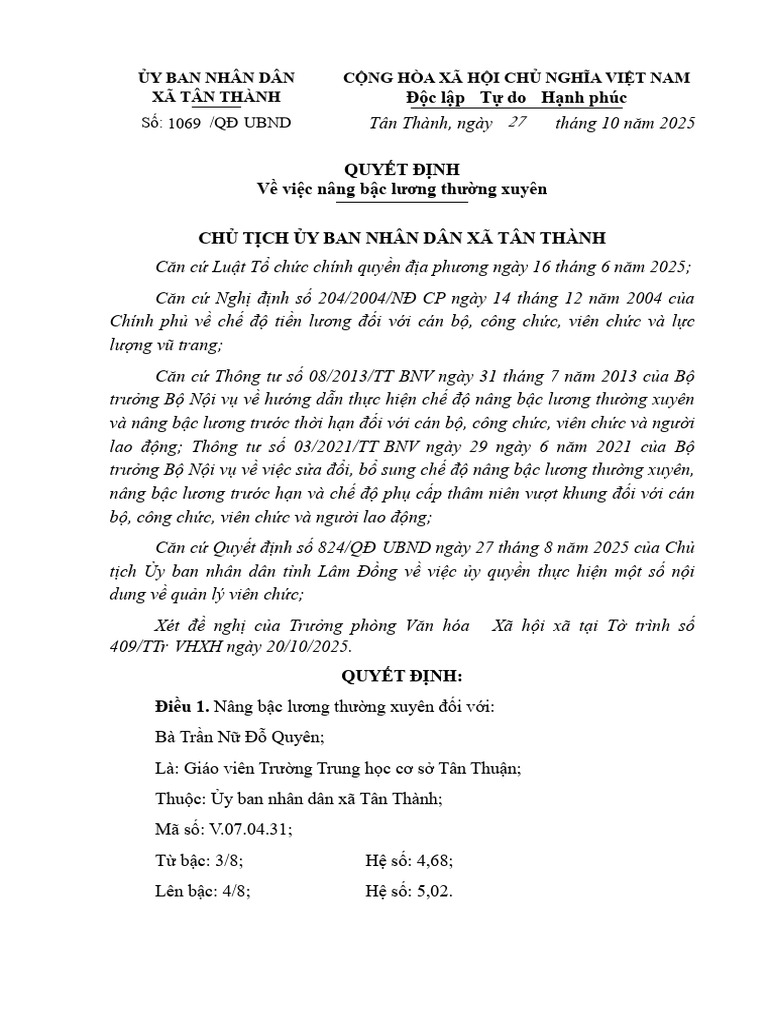 2025_3 1069 Qđ Ubx Nang Luong_tran Nu Do Quyen Gv 27.10 | PDF