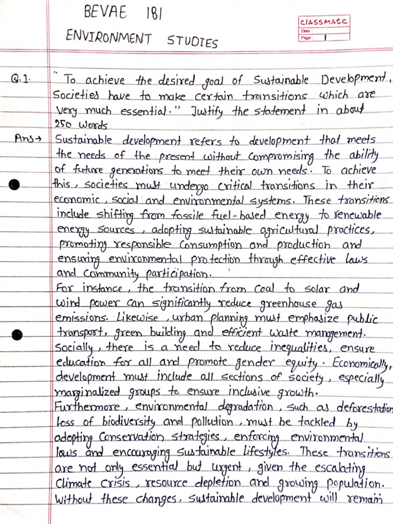 BEVAE 181 Handwritten Solved Assignment | PDF