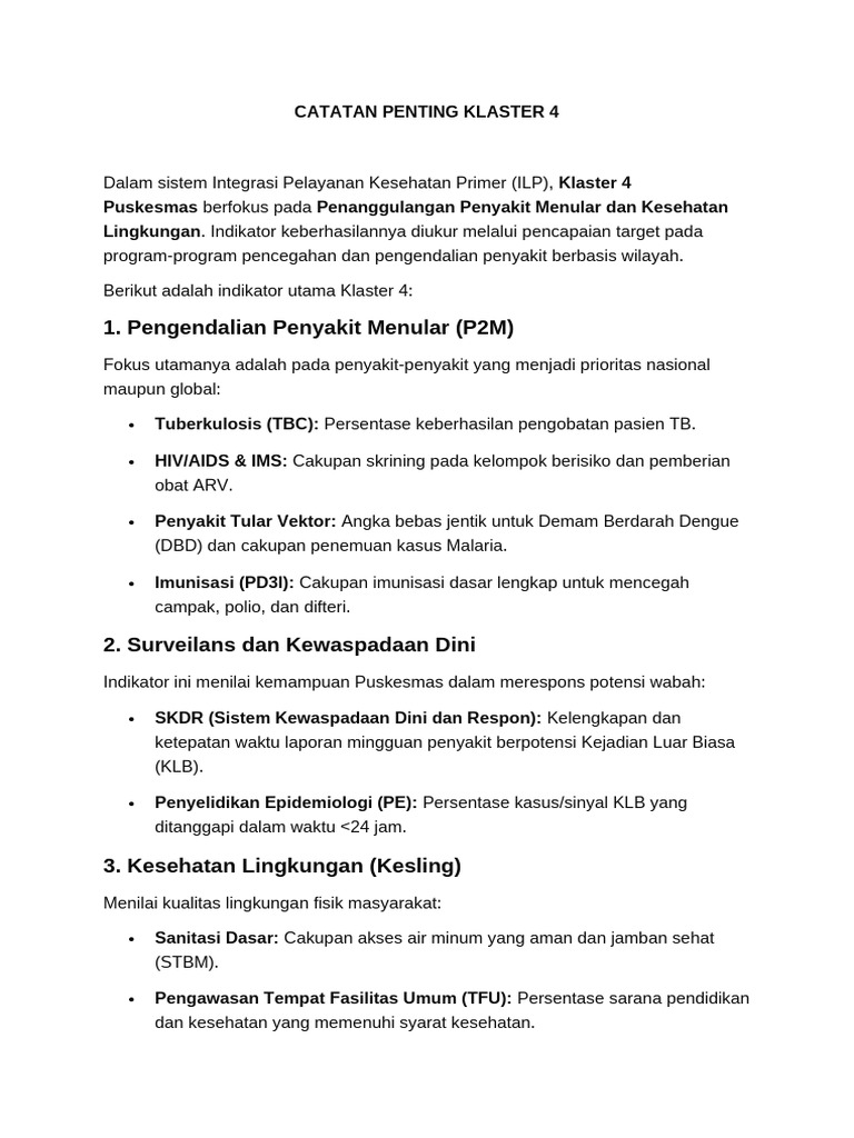 Catatan Penting Klaster 4 | PDF