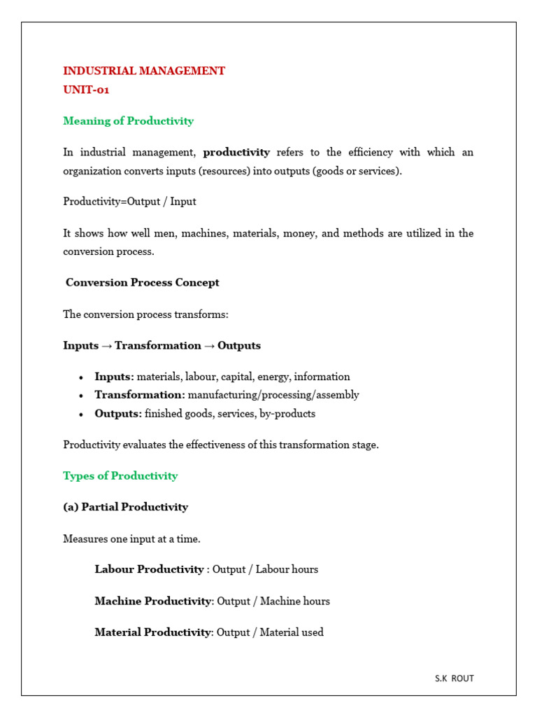 Conversion Process | PDF | Labour Economics | Business Economics