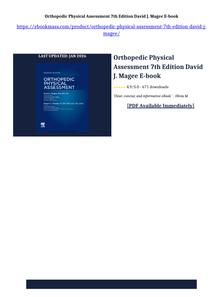 Orthopedic Physical Assessment 第7版 Orthopedic Physical Assessment - 7th Edition | Elsevier Shop