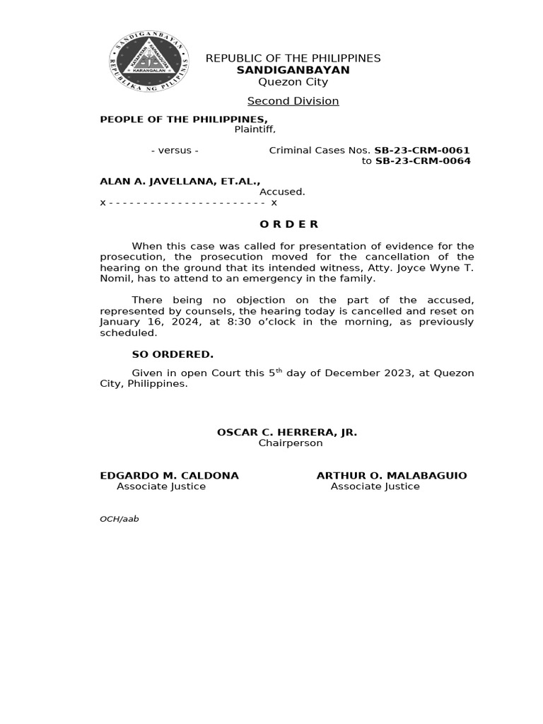 Order Dated 12-5-2023 | PDF | Criminal Law | Justice