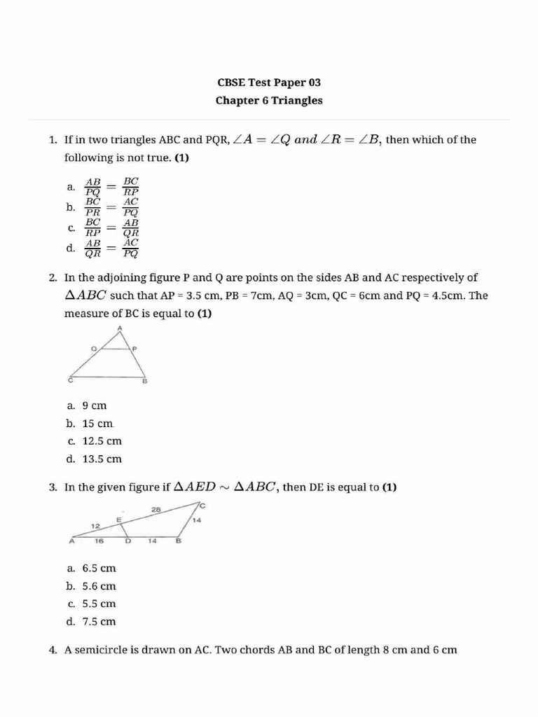 TPR 03 (Triangles) CL 10 | PDF
