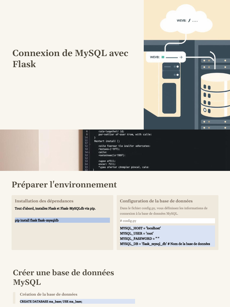 Cours - Flask - Mysql (1) 2 | PDF | Logiciel | Bases de données