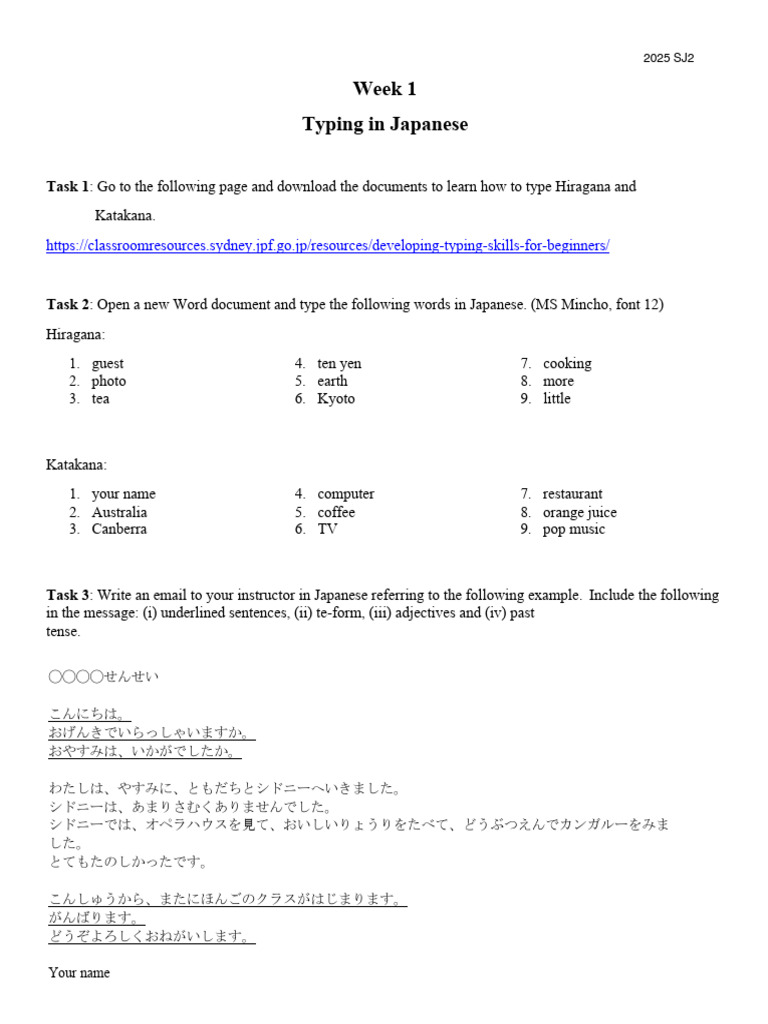Typing Japanese 2025 | PDF