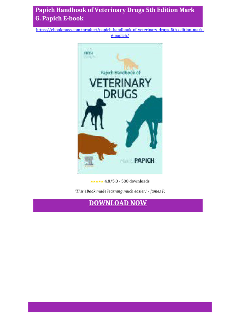 Papich Handbook of Veterinary Drugs 5th Edition Mark G. Papich Ebook ...
