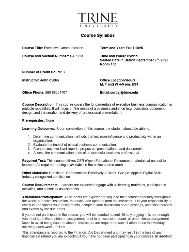 Syllabus and Course Map | PDF | Academic Dishonesty | Plagiarism