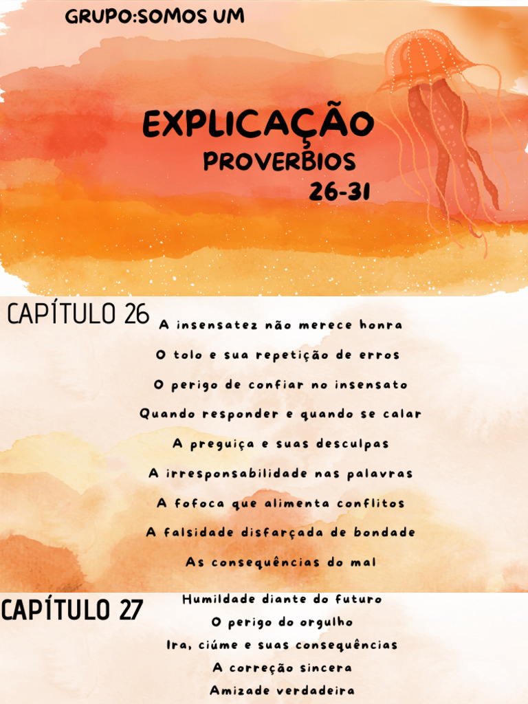 Proverbios 20260201 112645 0000 | PDF | Sabedoria | Espiritualidade