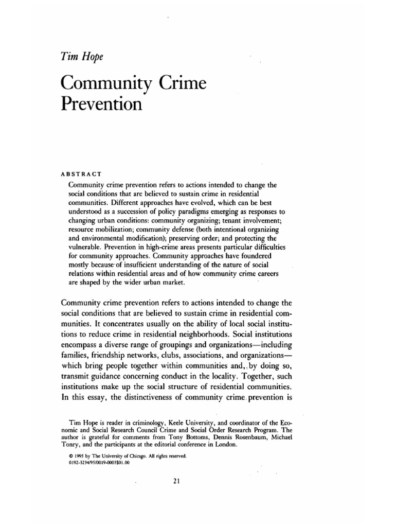 Crime and Justice 1995 | PDF