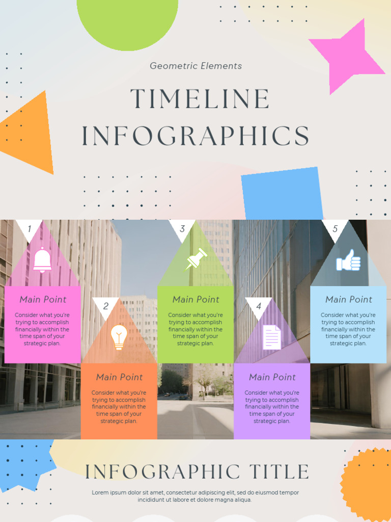 Copia de Geometric Elements Timeline Infographics - Copia | PDF