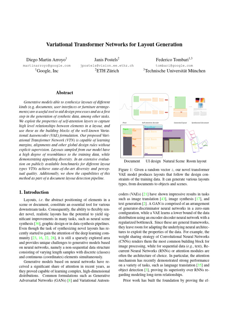 Variational Transformer Networks For Layout | PDF | Machine Learning ...