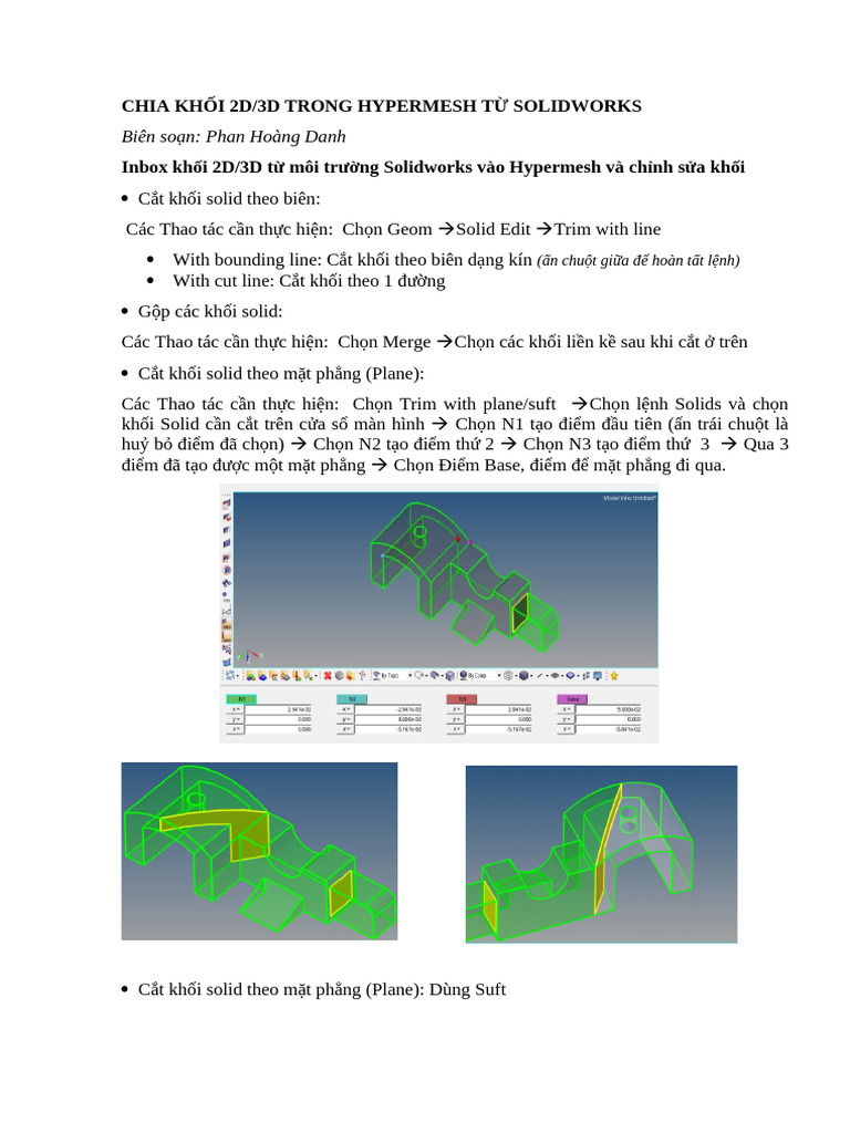 Chia Khối Riêng Biệt Trong Hypermesh - PHD | PDF