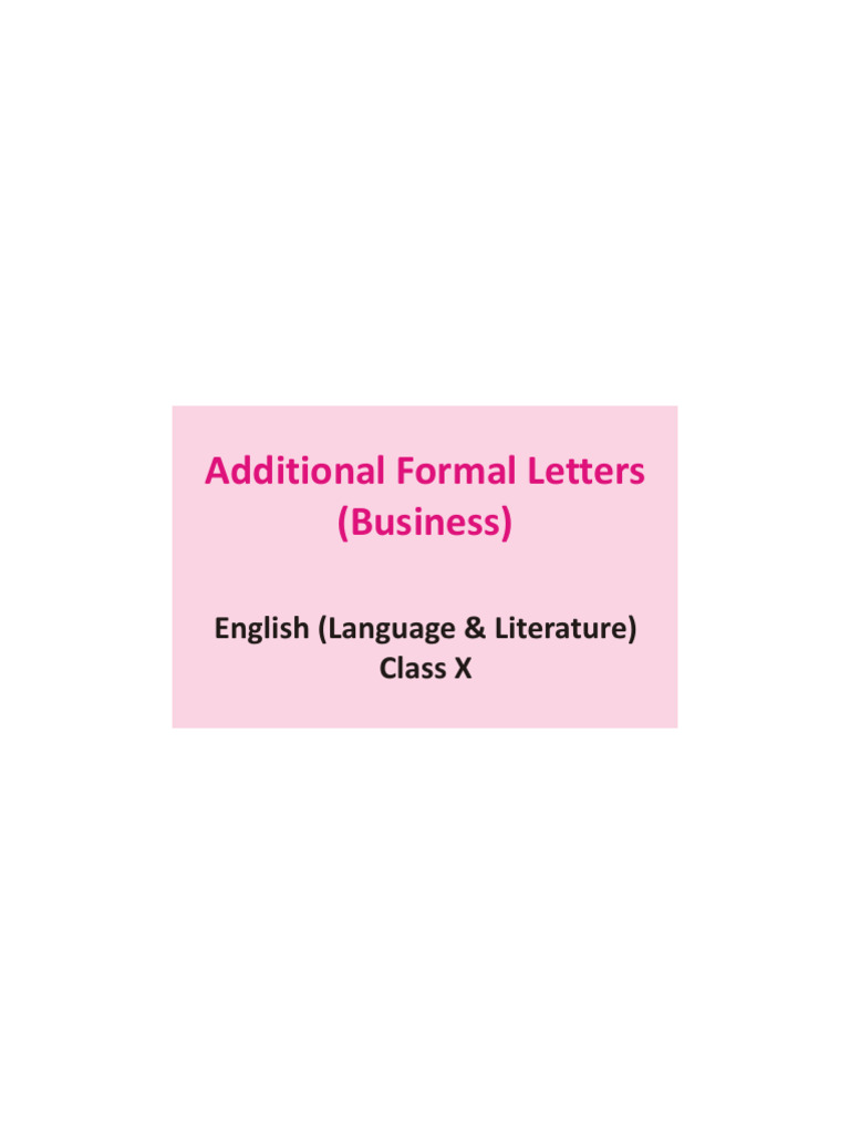 Additional Formal Letters (Business) | PDF | Air Conditioning