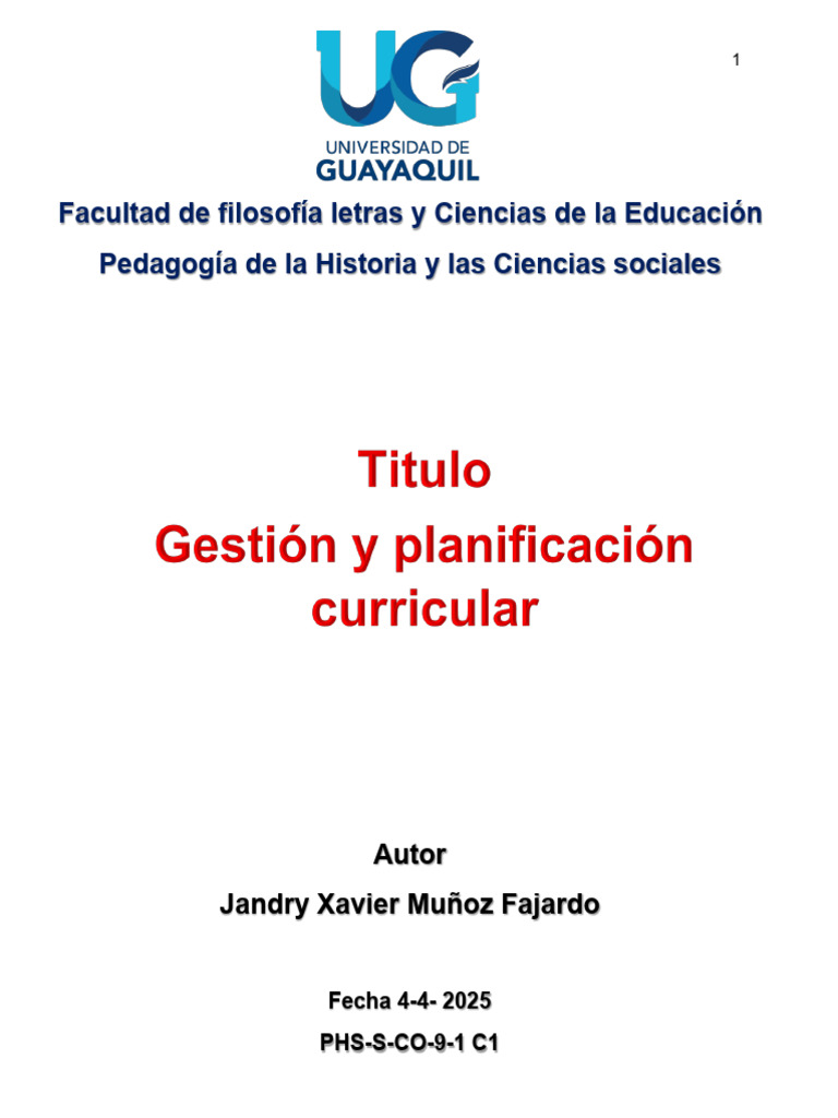 Gestión y Planificación Curricular | PDF | Plan de estudios | Enseñando
