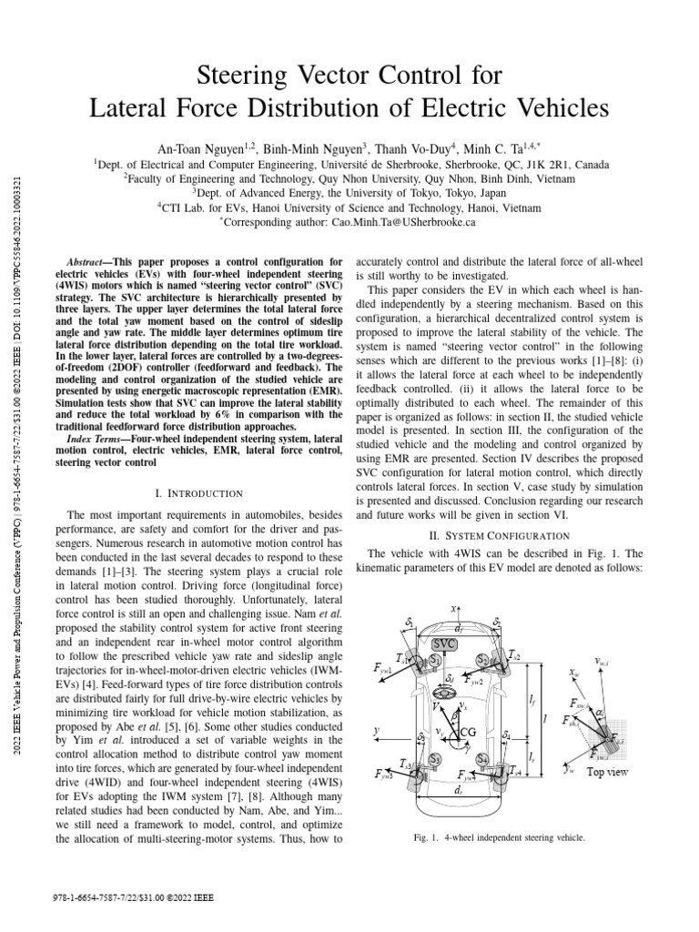 Bai 1 - 2022 VPPC - Steering Vector Control For Lateral Force ...