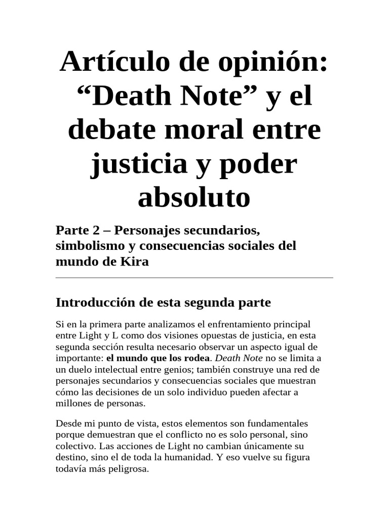 Artículo de Opinión 2 | PDF