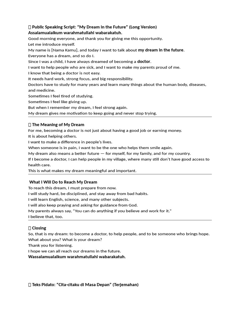 ? Public Speaking 1 Untuk Abel | PDF