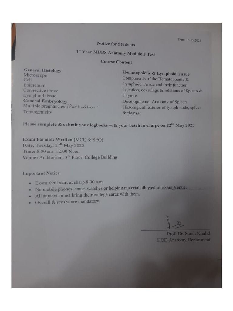 SMDC Mbbs Important Questions | PDF